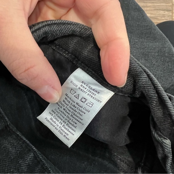 Everlane High Waist Straight Jeans Black - Picture 14 of 15